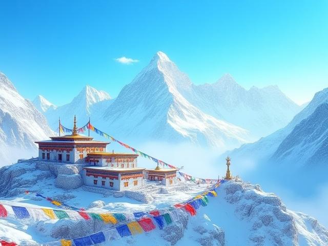 Snow-capped peaks of the Himalayas